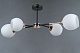 люстра на штанге illumico il0715-4csq-24 bk gd libra