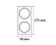 двойная рамка italline it08-8038 black