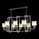 подвесная люстра crystal lux nicolas sp8 l1000 nickel/white