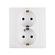 розетка двойная с/з со шторками legrand inspiria 673755