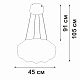 подвесная люстра vitaluce v2112dt-0/1s