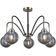люстра на штанге illumico il0433-5psq-79 bk ab
