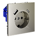 розетка с usb, a+c voltum s70 vls040504 (шелк)