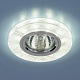 встраиваемый светильник с двойной подсветкой elektrostandard 8371 mr16 белый/серебро 4690389060618