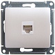 розетка компьютерная rj45 кат.5e systeme electric glossa перламутр gsl000681k