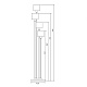 торшер escada denver 1109/4 white/silver