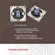 розетка rj45 arte milano 205.45-1.shampan