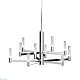 подвесная люстра delight collection md2051-10a chrome