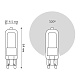 лампа светодиодная gauss g9 5.5w 3000k прозрачная 107809105