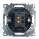 розетка 2хusb stekker катрин черный gls10-7115-05 39616