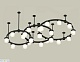 комплект подвесного светильника ambrella light techno ring xr92222210 (a9222, a9227, c9233, c9242, c9238, c9232, n8402)