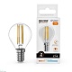 лампа светодиодная gauss filament elementary e14 10w 2700k 52110