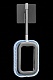 бра theona le7701/1w grey/black chrome