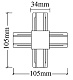 коннектор x-образный crystal lux clt 0.211 09 bl