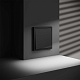 выключатель с самовозвратом встраиваемый voltum s70 одноклавишный 10а, (черный матовый) vls010608
