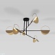 потолочная люстра eurosvet grazia 70148/6 черный/золото smart a062042