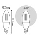 лампа светодиодная диммируемая филаментная gauss smart home filament e14 4,5w 2000-6500k прозрачная 1250112