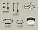 комплект подвесного светильника ambrella light techno ring xr92221001 (a9222, a9227, c9238, c9232, n8445)