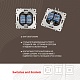 розетка двойная rj45 arte milano 203.45-2.shampan