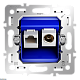 механизм розетки tv+rj45 кат. 6 voltum s70 vls0607m