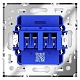 розетка акустическая встраиваемая voltum s70 4-местная, (белый глянцевый) vls060301