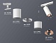комплект трекового светильника ambrella light track system xt (a2536, c7421, a2011, c7401, n7005) xt7401082