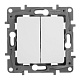 переключатель двухклавишный legrand etika 10a 250v антрацит 672612