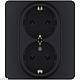 розетка двойная с/з legrand inspiria 673753