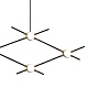 подвесная люстра delight molecular md18001067-4a black/gold