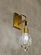 настенный светильник delight collection wall lamp 8960-1w brass/clear