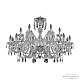 подвесная люстра bohemia ivele crystal 105/12+6/360 ni
