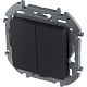 выключатель двухклавишный legrand inspiria 673623