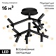 потолочная светодиодная люстра iledex savage fs-017-x25 bk
