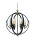 подвесная люстра lumina deco bergen ldp 1232-6 bk+md