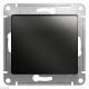 выключатель 1-клавишный сх.1, 10ax systeme electric glossa антрацит gsl000711