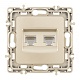розетка rj45 arte milano 217.45-2.shampan
