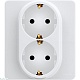 розетка двойная с/з legrand inspiria 673750