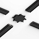 коннектор для 4-стороннего соединителя накладного шинопровода elektrostandard flat magnetic 85004/00 черный a063739