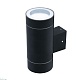 уличный настенный светильник uniel uul-s92a 2х50w/gx53 ip65 black ul-00009365