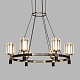 подвесная люстра delight collection p0738-6a gold/pearl black