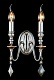 бра crystal lux mercedes ap2 chrome/smoke