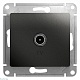 розетка tv проходная 4db systeme electric glossa антрацит gsl000792