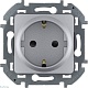 розетка с/з со шторками legrand inspiria 673732