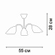 люстра на штанге vitaluce v3335-7/3pl