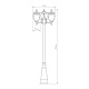 садово-парковый светильник elektrostandard andromeda f/3 (glyf-8024f/3) 4690389042713