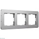 рамка на 3 поста werkel platinum алюминий 4690389184475 w0032606