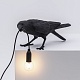 настольная лампа bird black playing seletti