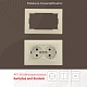 розетка двойная с заземлением arte milano 206.40-2.shampan