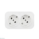розеточный блок двойной с/з legrand quteo 782233