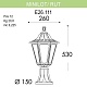 уличный светильник fumagalli minilot/rut e26.111.000.axf1r